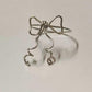 925 Sterling Silver Wire Wrapped Bow/ Ribbon Handcrafted Ring
