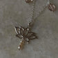 925 Sterling Silver Pink Tourmaline, Fresh Water Pearls Divine Lotus Handcrafted Necklace