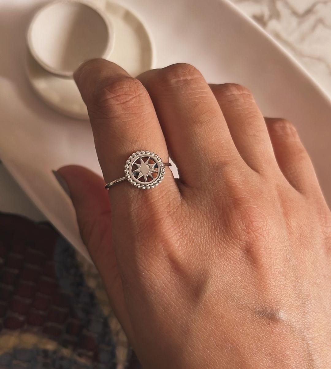 Balinese Sun Silver Ring