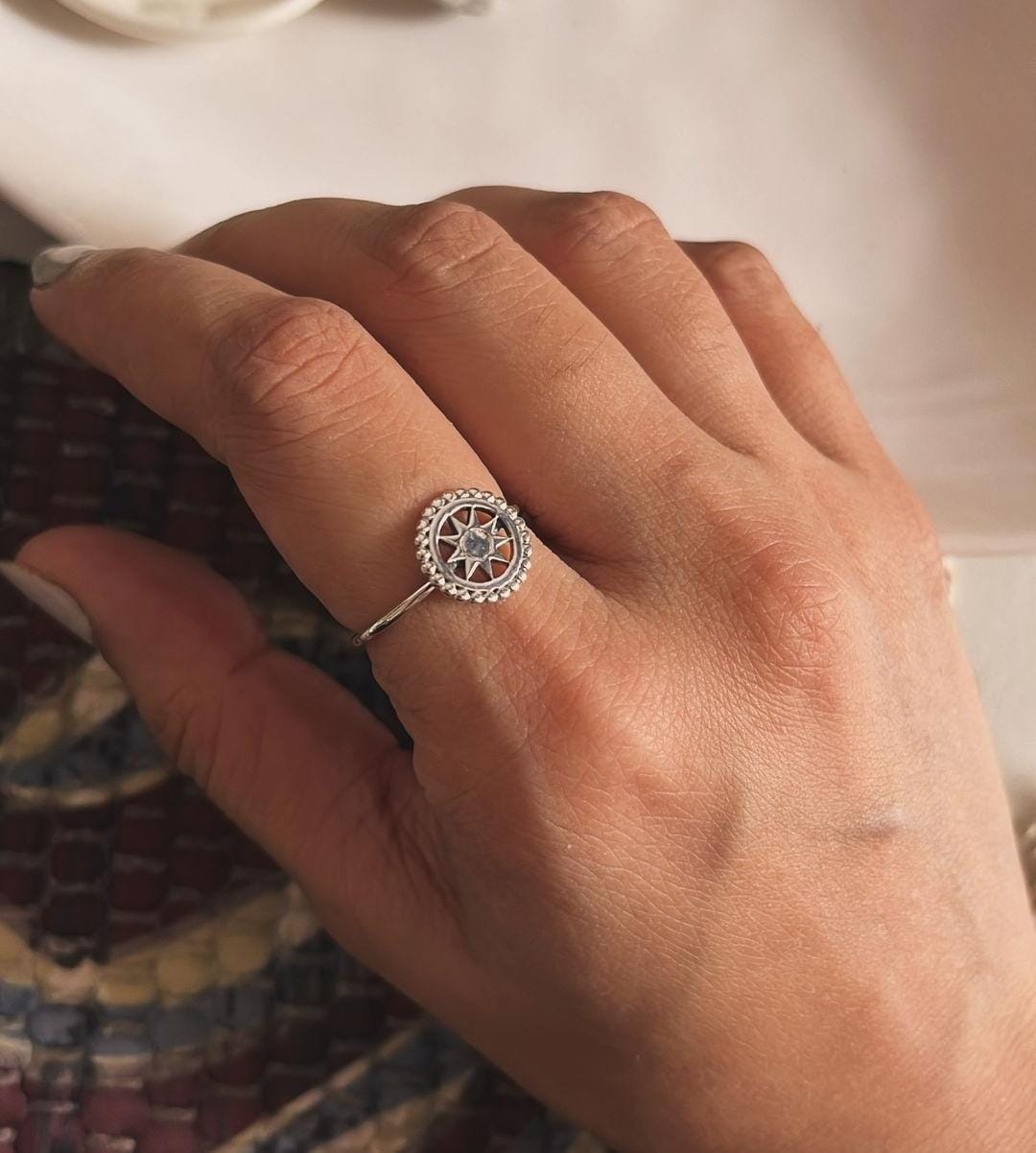 Balinese Sun Silver Ring