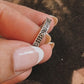 Tribal design engraved side full band ring in sterling silver