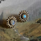 Big Sun Studs Lapis Lazuli 925 Sterling Silver earrings