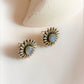 Big Sun Studs Lapis Lazuli 925 Sterling Silver earrings