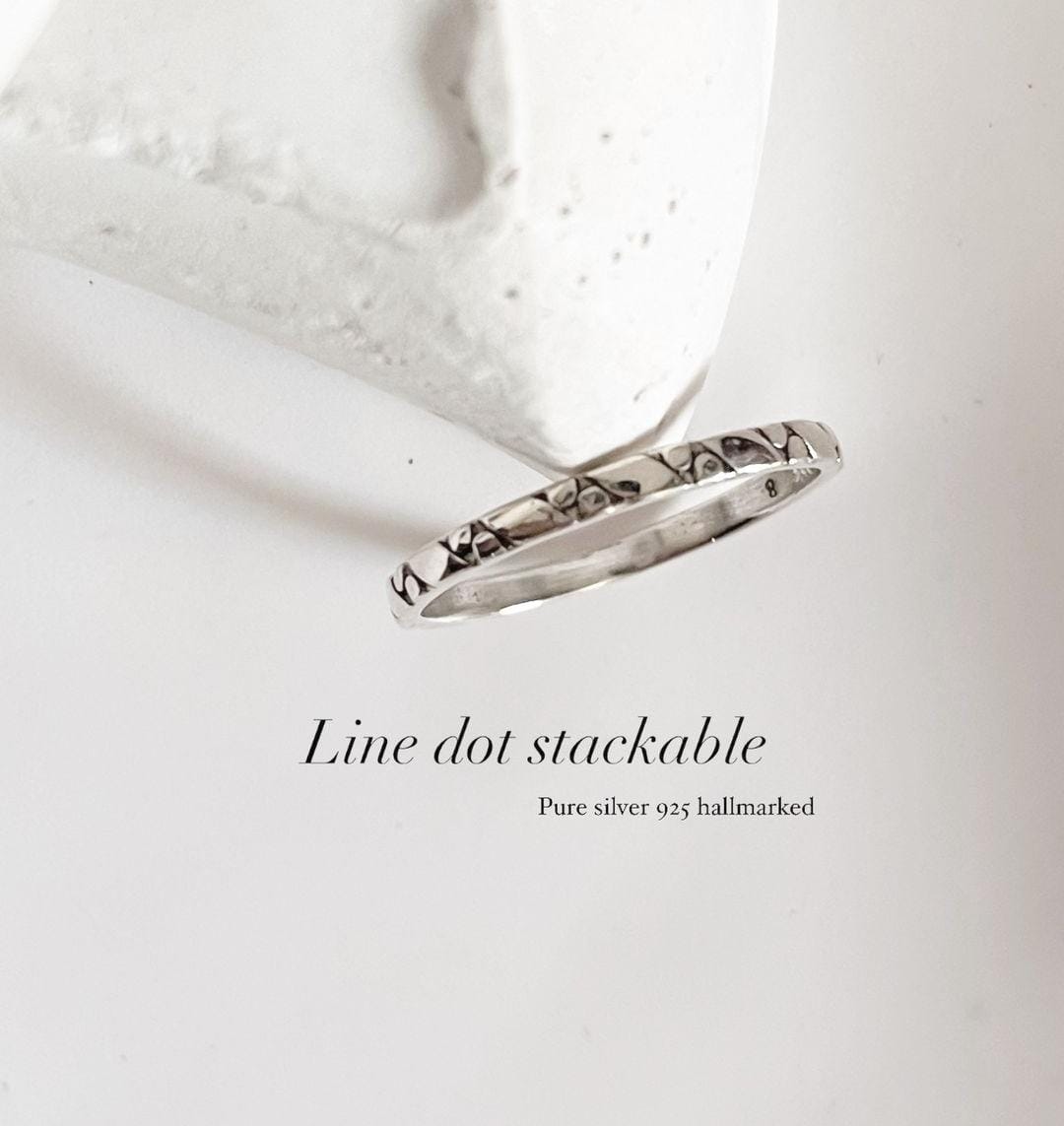 Line Dot Tribal Band Ring