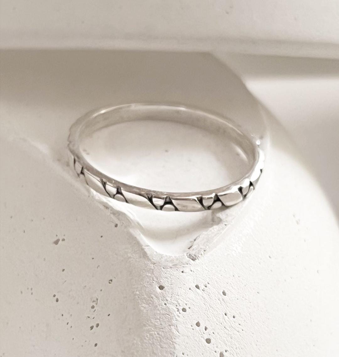 Line Dot Tribal Band Ring