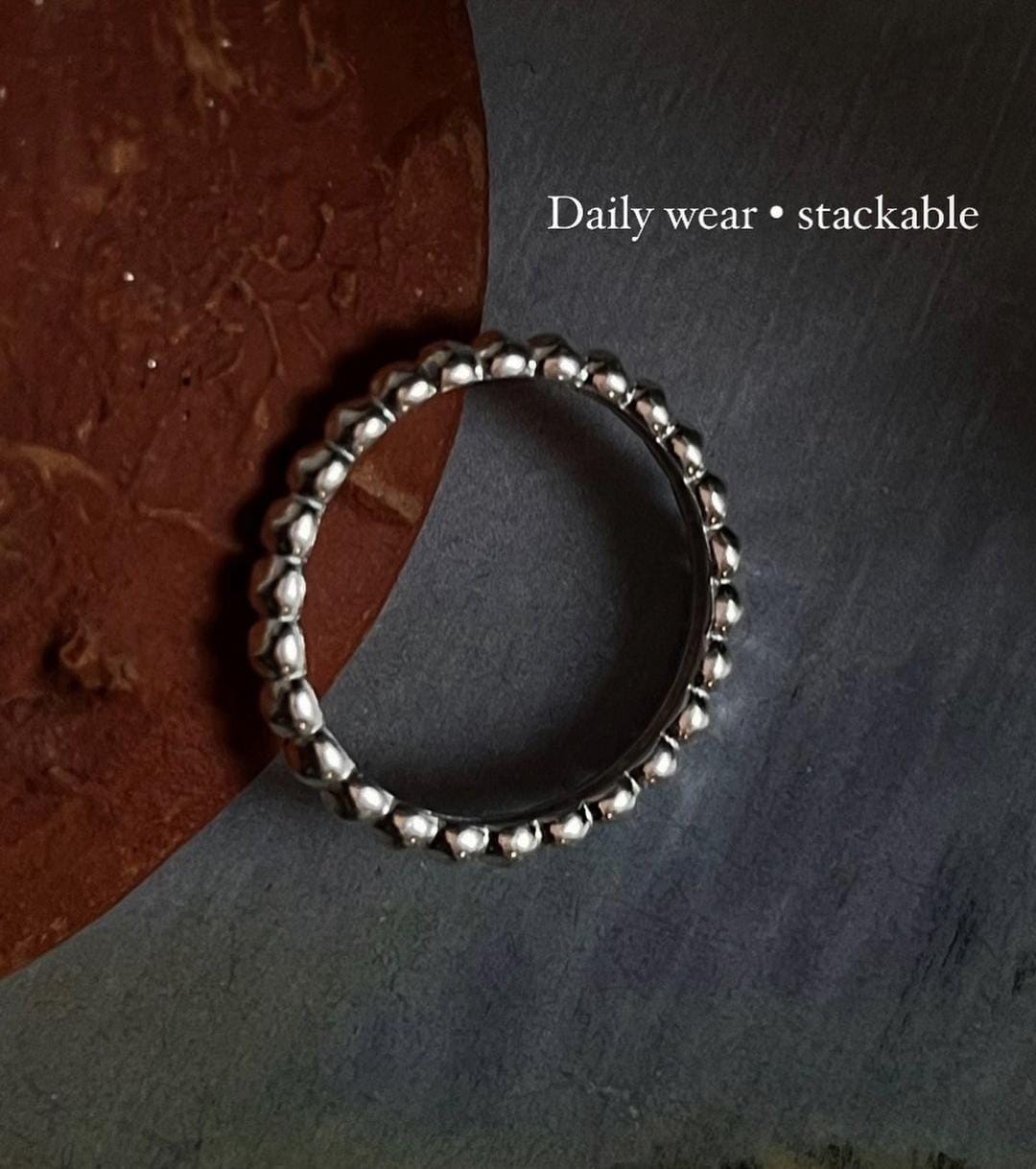 big dot stackable band ring