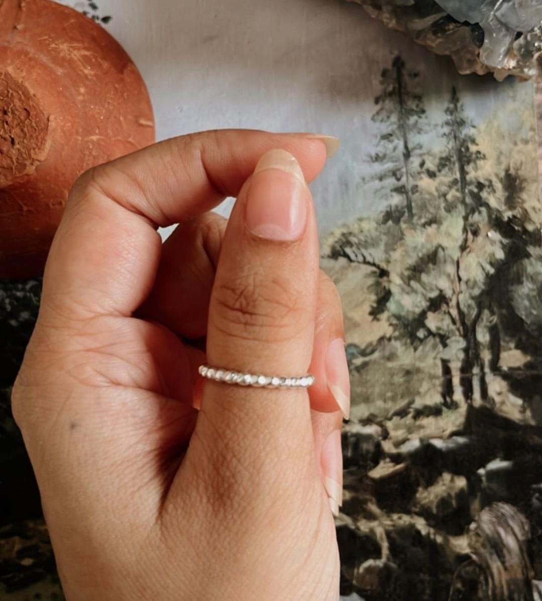 big dot stackable band ring