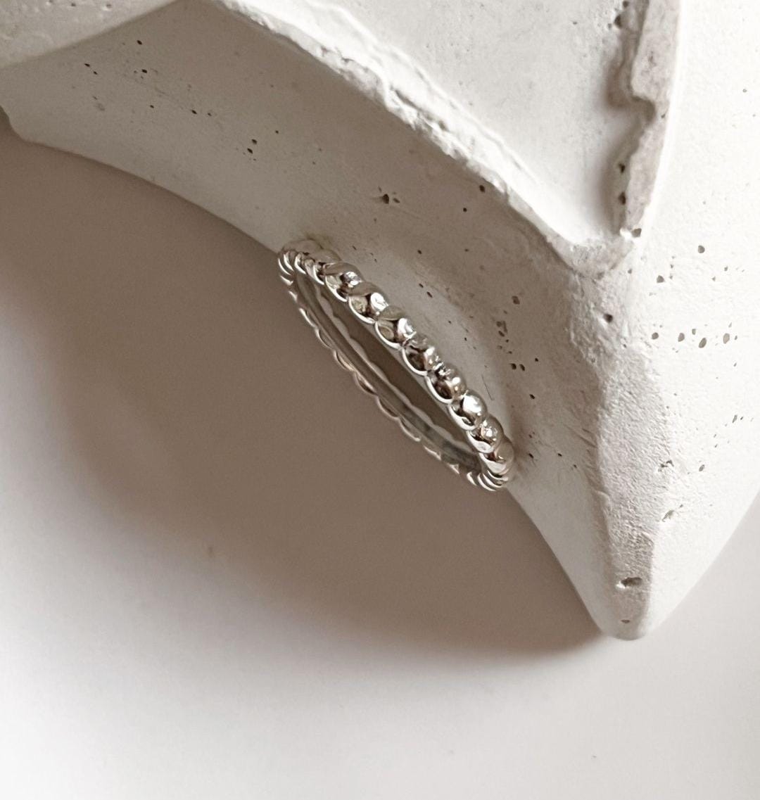 big dot stackable band ring