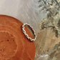Handcrafted thin link silver ring for layering