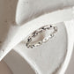 Delicate chain link silver ring for women  