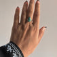 Charming Tibet turquoise pear ring in sterling silver