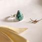 925 sterling silver Tibet turquoise pear-shaped ring