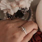 Pretty Round Heart Silver Ring