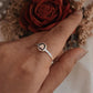 Pretty Round Heart Silver Ring
