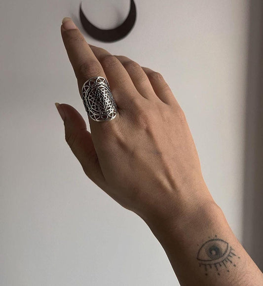 shree yantra 925 Sterling Silver ring