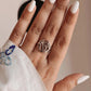 Shiv Shakti Round Silver Ring