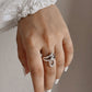 Chunky sculptural knot ring handcrafted in silver