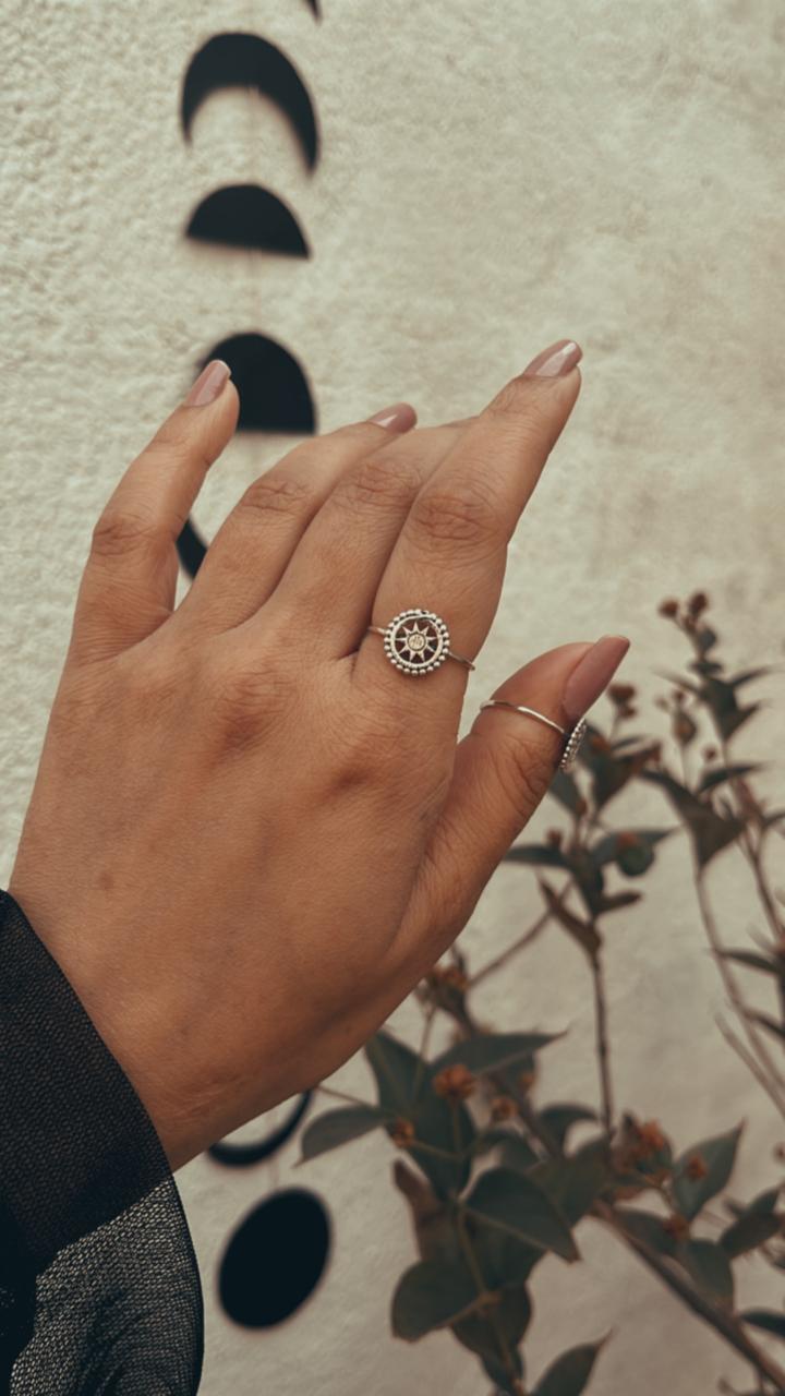Balinese Sun Silver Ring
