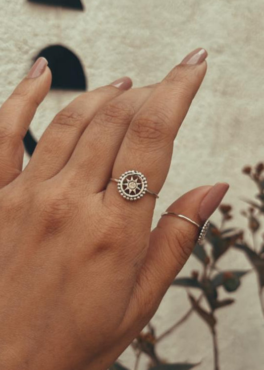 Balinese Sun 925 Sterling Silver Ring