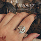Shiv Shakti Round Silver Ring