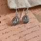 Stylish Blue Topaz Silver Earrings with Boho Detailing