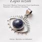 Lapis Lazuli Evil Eye Silver Pendant for Spiritual Protection