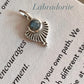 Labradorite Fan Shaped Silver Pendant with Unique Design