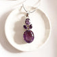 Sterling Silver Amethyst Cluster Pendant for Healing 