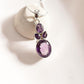Elegant Amethyst Cluster Silver Pendant Necklace