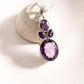 Amethyst Cluster Pendant with Silver Setting for Positive Vibes