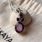 Raw Amethyst Cluster Silver Pendant for Natural Beauty 