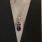 Handmade Amethyst Cluster Pendant in Silver