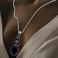 Unique Amethyst Cluster Silver Pendant for Empowerment