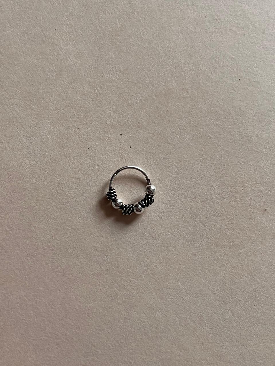 Bohemian nose rings set of 5 with intricate antique designs for a unique look.