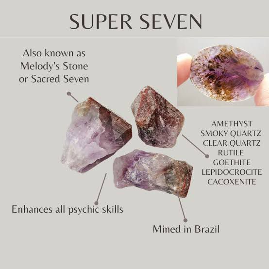 8MM Super Seven Natural Crystal Bracelet for Spiritual Energy