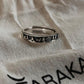 Nature and Celestial-Themed Adjustable Silver Ring with Moon and Reindeer