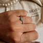 Handcrafted Moonstone Round Silver Stackable Ring