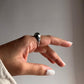 Vintage-Inspired Labradorite Checkerboard Silver Ring
