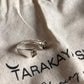 Unique silver ring with two square smokey quartz stones
