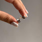 Timeless double square smokey quartz ring in silver setting
