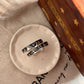Sterling Silver Couple Ring with Moon, Cottage, and Forest Design