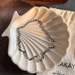 Handcrafted Black Beaded Nazariya Anklet in Silver 925