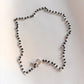 Traditional Nazariya Anklet with Black Beads in Sterling Silver