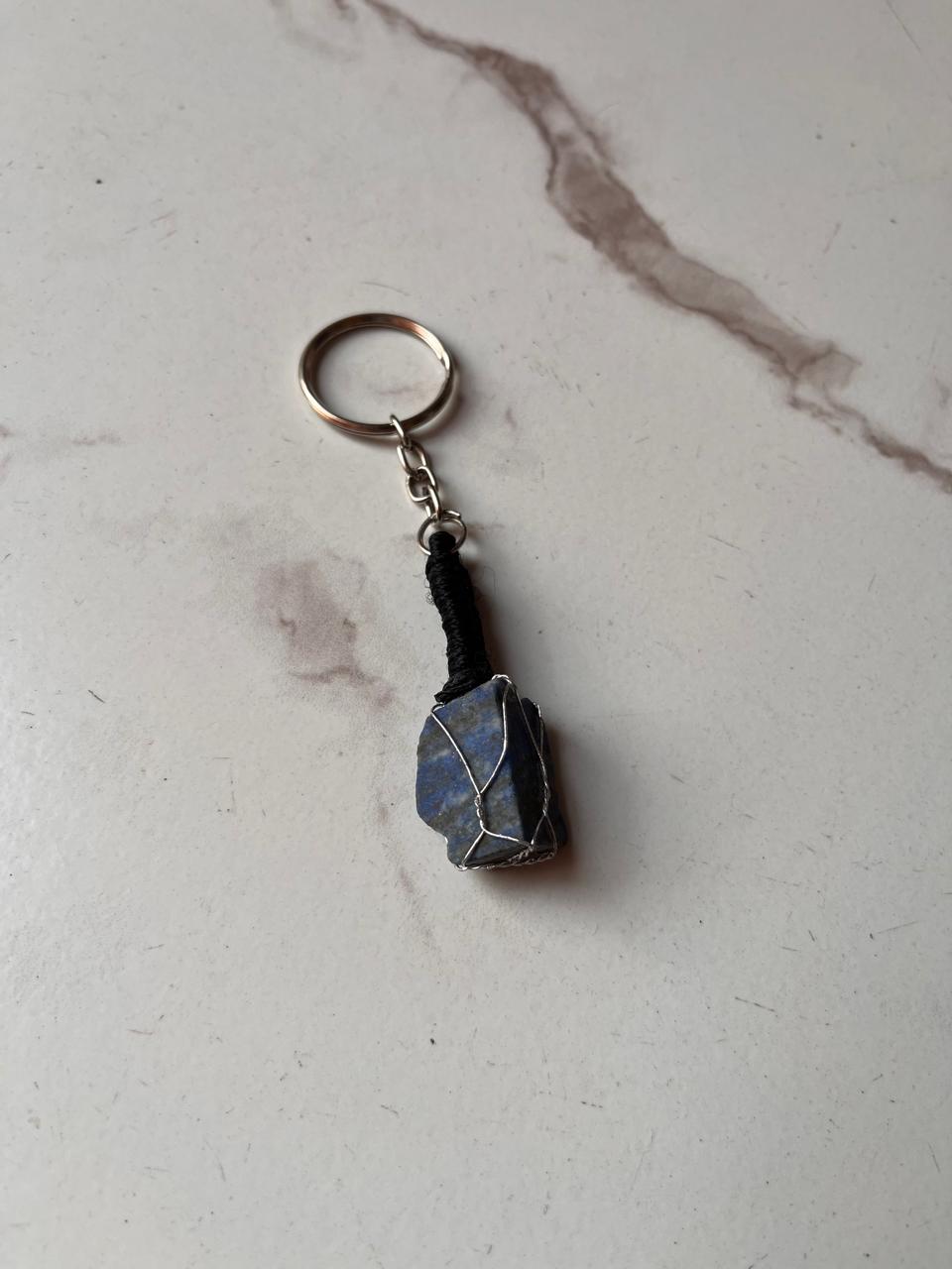 Sterling Silver Lapis Lazuli Key Ring for Unique Style