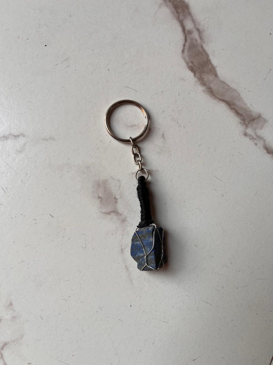 Lapis Lazuli Key Ring with Elegant Design