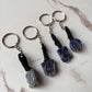 Handcrafted Lapis Lazuli Key Ring with Bold Charm