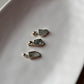 Natural aquamarine raw uncut pendant with silver setting.