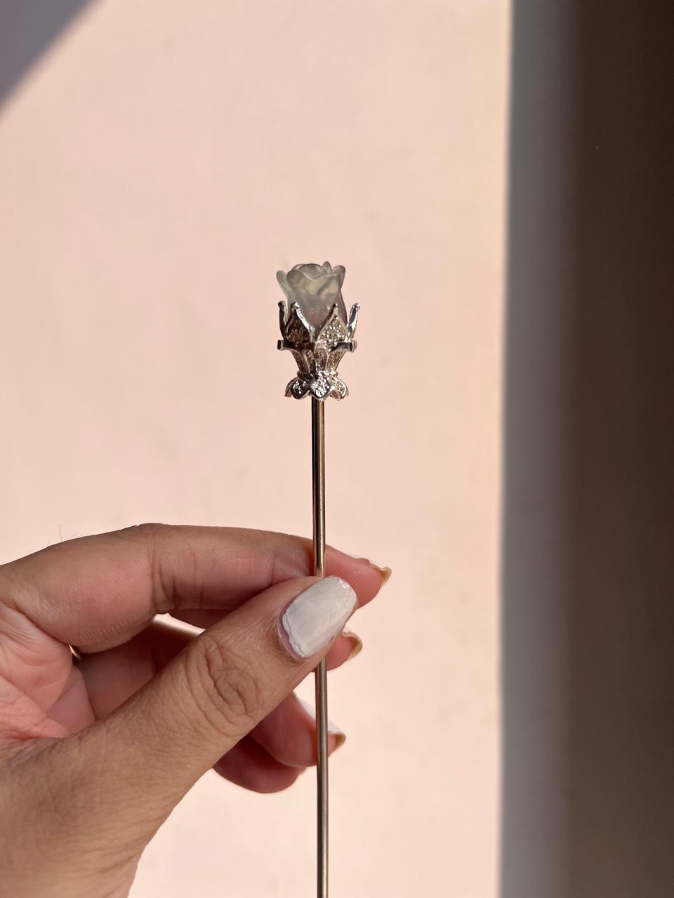 Elegant Fluorite Green Shade Hair Pin