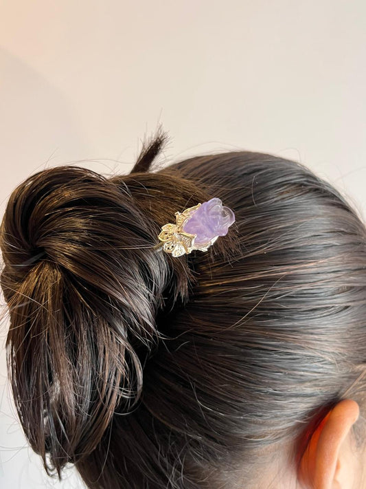 Blue Fluorite Hair Bun Pin