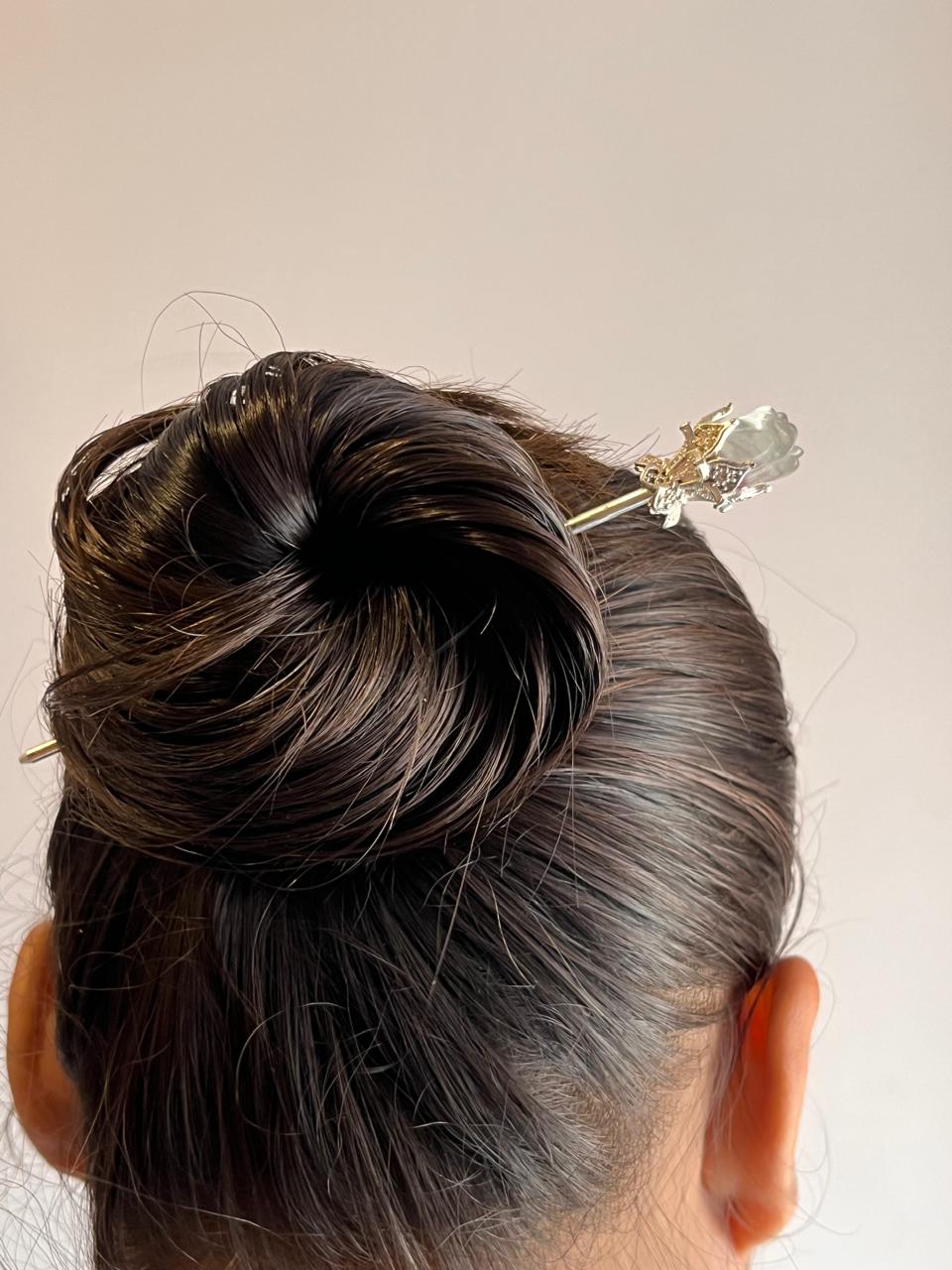 Fluorite Green Shade Hair Bun Pin